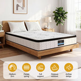 Giselle Bedding 30cm Mattress Pocket Spring Medium Firm Foam Euro Top Queen